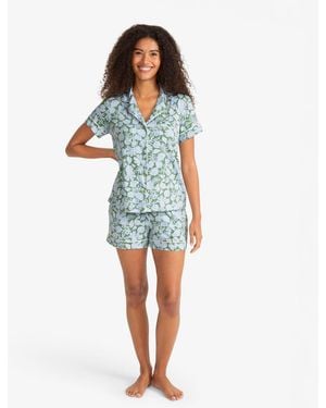 Draper James Sara Pajama In Shell Fan - Blue