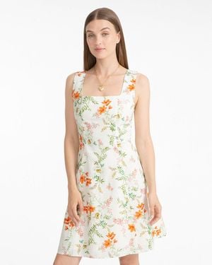 Draper James Cove Sleeveless Mini Dress In Floral - Green
