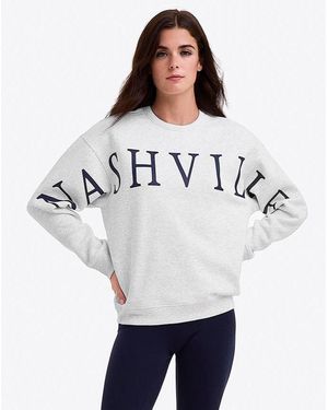 Draper James Nashville Crewneck Sweatshirt - White