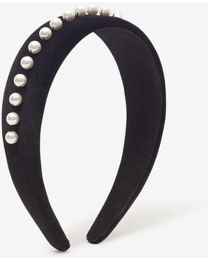Draper James Pearl Velvet Headband - Blue