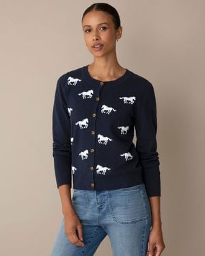 Draper James Horse Cardigan - Blue