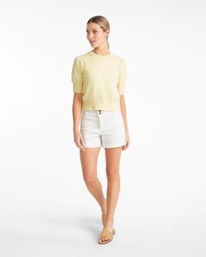 Draper James Spring Sweater In Flan - White