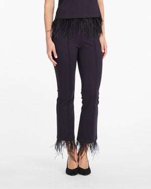 Draper James Pants With Feather Trim - Blue