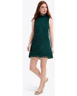 Draper James Lindsay Sleeveless Shift Dress In Lace - Green