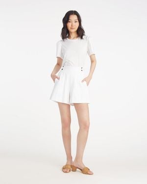 Draper James Tailored Shorts In Pique - White