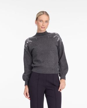 Draper James Snowflake Sweater - Gray