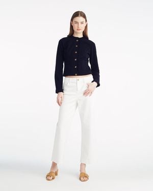 Draper James Ruffle Denim Jacket - Blue