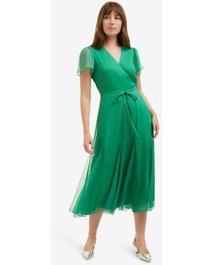 Draper James Daphne Midi Wrap Dress - Green