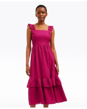 Draper James Carrie Midi Dress In Raspberry Pink - Red