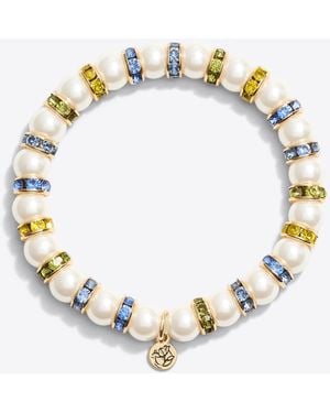 Draper James Pearl Gem Stripe Stetch Bracelet - Metallic