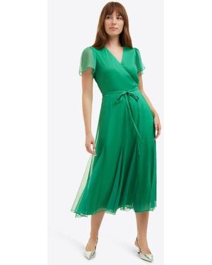 Draper James Daphne Midi Wrap Dress - Green