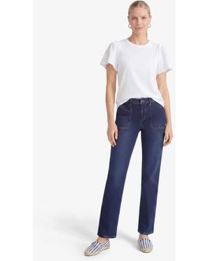 Draper James Wide Leg Denim Pant - Red