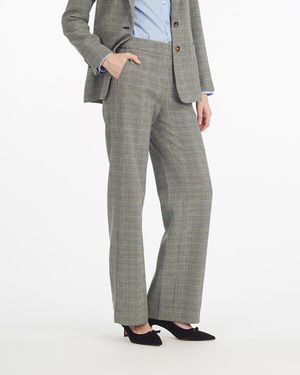 Draper James Wide Leg Glen Check Pant - Gray