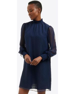 Draper James Lindsay Long Sleeve Mini Dress - Blue