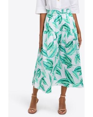 Draper James Midi Skirt In Hammered Satin - Green