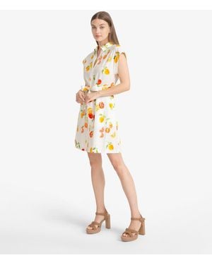 Draper James Trisha Citrus Print Dress - White