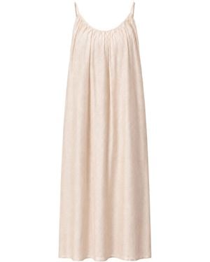 MixRay Sleeveless A-Line Maxi Dress - Natural
