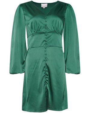 Noella Paris Patty Korte Jurk In Donkergroen