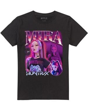 K-Pop Demon Hunters Adult Mira Huntr/X T-Shirt - Black