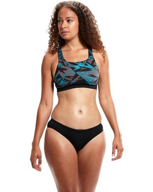 Speedo Geometrische Bikiniset Met Racerback Voor /Blauw)