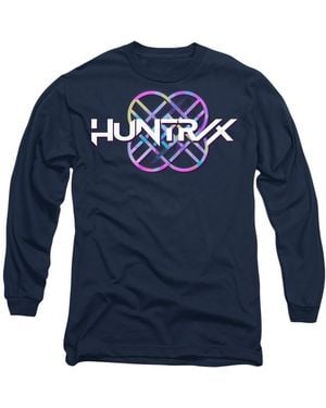 K-Pop Demon Hunters Adult Huntr/X Pastel Logo Long-Sleeved T-Shirt - Blue