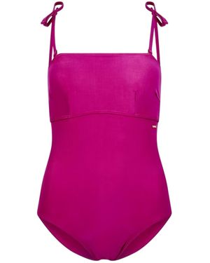 Speedo Plain Bandeau One Piece Badpak - Paars