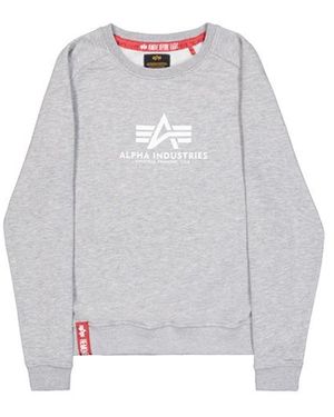 Alpha Industries New Basic Big Logo Sweatshirt - Wit