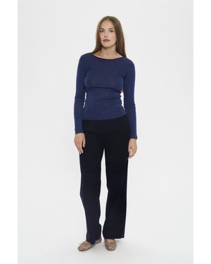 Saint Tropez T-shirt Met Lange Mouwen Garimasz T-shirt Met Lange Mouwen Fitted - Blauw