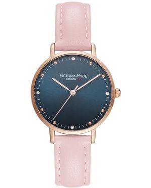 Victoria Hyde London Watch Metropolitan Pearl Leather - Blue