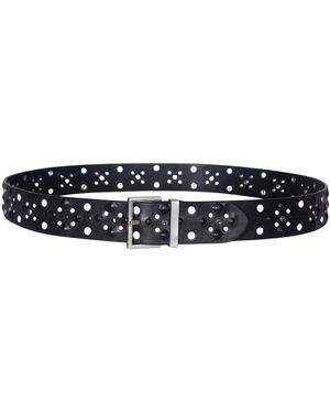 AllSaints Allsaints Leren Riem Met Studs - Zwart