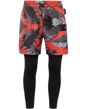 Philipp Plein Broek Camouflage - Rood