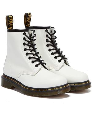 Dr. Martens 1460 Gladde Dames Witte Laarzen - Zwart