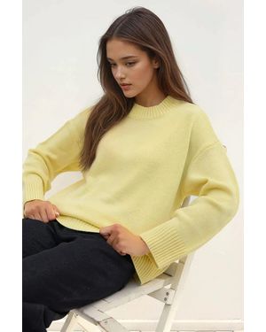 Hiccup Crew Neck Cosy Jumper - Yellow