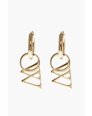 Off-White c/o Virgil Abloh Oorbellen Met Gouden Effect En Hanger Van Messing - Metallic