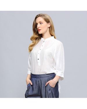 Smart & Joy Vleermuismouwen Licht Shirt - Wit