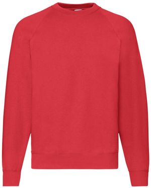 Fruit Of The Loom Premium Ingelegd Sweatshirt (rood)