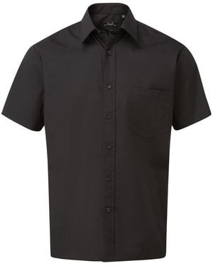 PREMIER Short Sleeve Poplin Shirt - Black