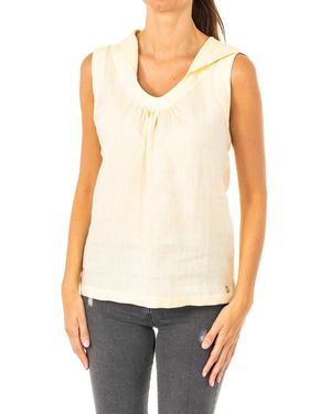 La Martina Jwu004 Sleeveless Round Neck T-Shirt - White