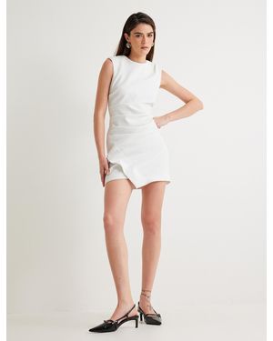 Koton Jurken Boven Knielengte Polokraag Jurk - Wit