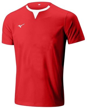 Mizuno Authentiek Logo Trainings Rugby Shirt - Rood