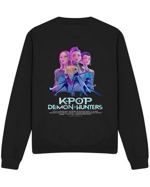 K-Pop Demon Hunters Adult Huntr/X Poster Sweatshirt - Black