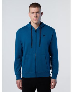 North Sails Hoodie With Embroidered Logo - Blauw
