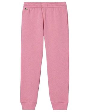 Lacoste Meisjes Biologisch Katoen Geborduurde Logo Joggers - Roze