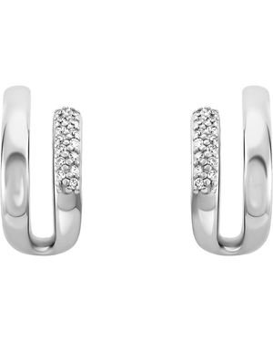 Orphelia 'Emily' 925 Sterling Drop Earrings - White