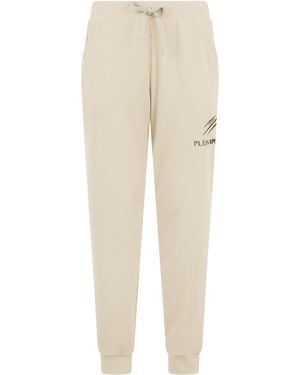 Philipp Plein Ribbed Joggers Scratch - Naturel
