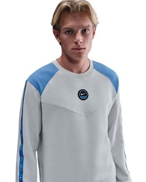Nike Sweatshirt Met Ronde Hals En Normale Pasvorm, Raglanmouwen (Fotonstof) - Blauw