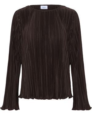 Saint Tropez Blouse Met Lange Mouwen Zunisz Blouse Met Lange Mouwen Regular Fit Dark Brown - Zwart