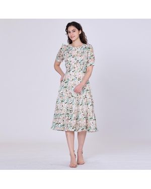 Smart & Joy Bloemprint Theejurk - Wit