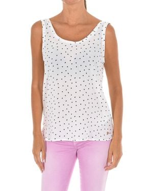 Armani V-Neck Strapless Blouse C5022 - White