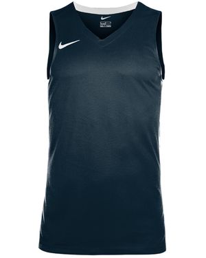 Nike Mouwloze Tank Top (Obsidiaanblauw/Wit)